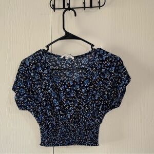 Floral Blue Women's Top